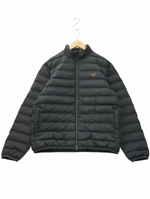 フレッドペリー FRED PERRY 2024AW INSULATED JACKET インシュレイテッド ジップアップ 中綿 ナイロンジャケット L BLACK ブラック J4564-6拍卖