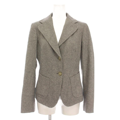 マックスマーラ MAX MARA テーラードジャケット ウール 2B アウター 36 グレー /YM レディース拍卖
