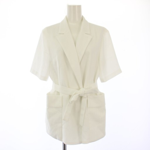 アナイ ANAYI 25SS リネンライクビエラ半袖 テーラードジャケット 36 白 10252110080 /TK レディース拍卖