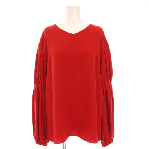 アドーア ADORE ポリエステルジョーゼットブラウス プルオーバー カットソー 長袖 38 赤 レッド 531-2110113 /YM レディース拍卖