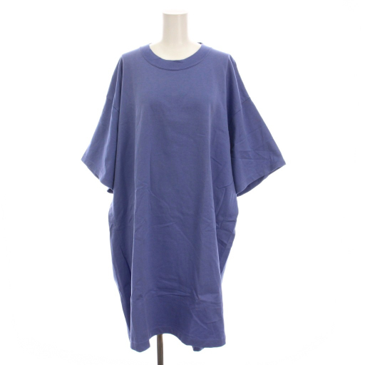 アンフィル unfil dry touch cotton jersey oversized Tee オーバーサイズ Tシャツ カットソー 半袖 0 青 ブルー OESP-UW143 レディース拍卖