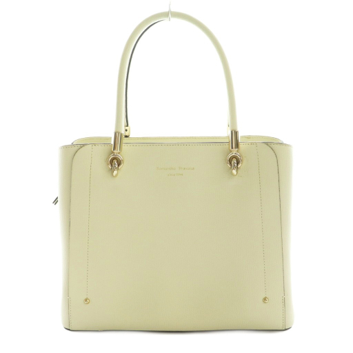 サマンサタバサ Samantha Thavasa アベクトワ レザースクエアトートバッグ ハンド 小 白 ホワイト /SS ■OS レディース拍卖