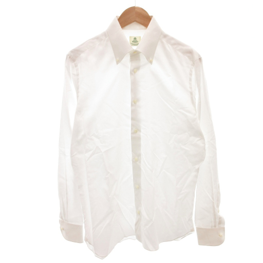 ルイジボレッリ LUIGI BORRELLI ワイドカラーシャツ ドレスシャツ 長袖 41/16 白 ホワイト /FF メンズ拍卖