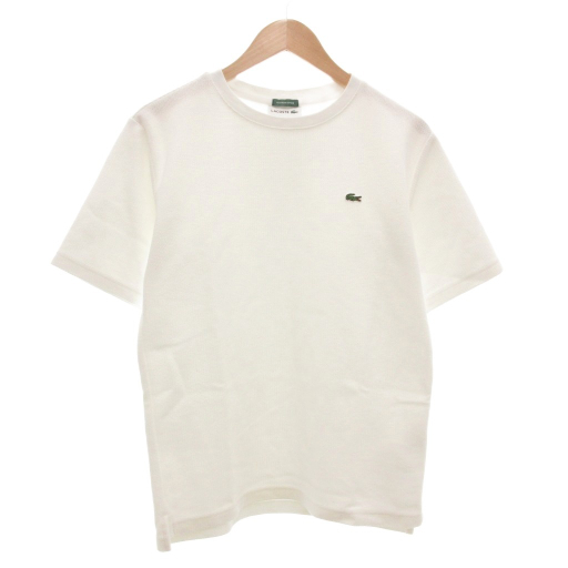 ラコステ LACOSTE エディフィス 別注 ラッセル Tシャツ 半袖 M 白 ホワイト ロゴ /AE メンズ拍卖