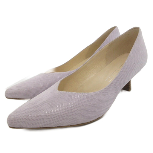 ヨシト YOSHITO 美品 パンプス シューズ ハイヒール 24cm 紫 パープル ポインテッドトゥ AE レディース拍卖