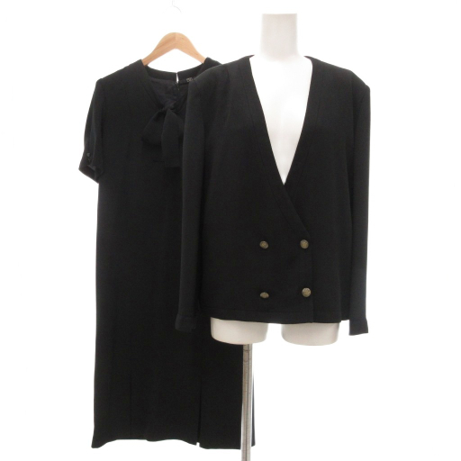 アオキトーキョー AOKI TOKYO セットアップ アンサンブル フォーマル ノーカラージャケット ロングワンピース 長袖 半袖 リボン 11拍卖