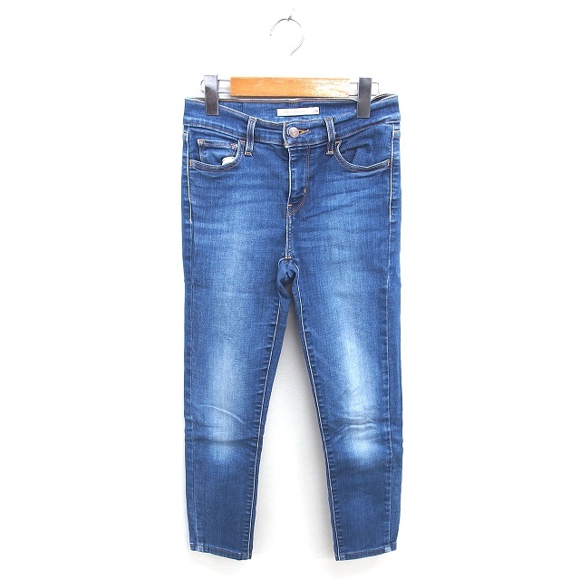リーバイス Levi's 710 SUPER SKINNY デニム スキニー ジーンズ パンツ ウォッシュ加工 ジップフライ 26 青 ブルー /TT レディース拍卖