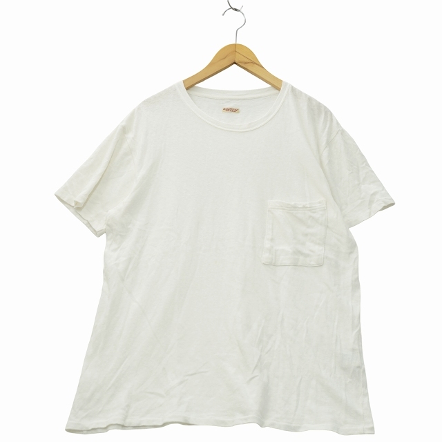 キャピタル kapital ガーゼ天竺 クルーネック 半袖 コットン Tシャツ 4 WHITE ホワイト EK-442 メンズ拍卖