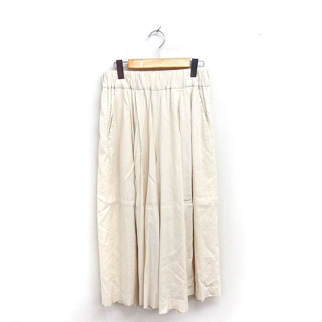 ジャーナルスタンダード JOURNAL STANDARD スカンツ ワイド パンツ ロング リネン ハイウエスト 36 アイボリー /TT レディース拍卖