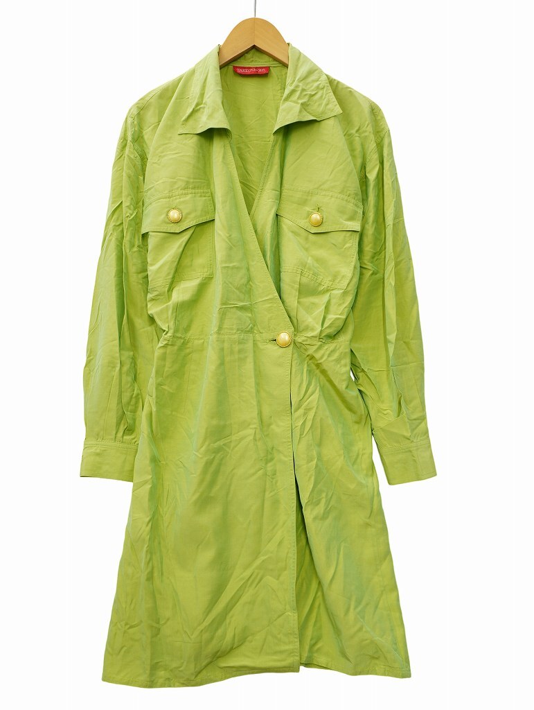 TAKEO de 365 TAKEO NISHIDA タケオニシダ スキッパー シャツ チュニック 38 LIMEGREEN(ライムグリーン) 春秋 レディース拍卖