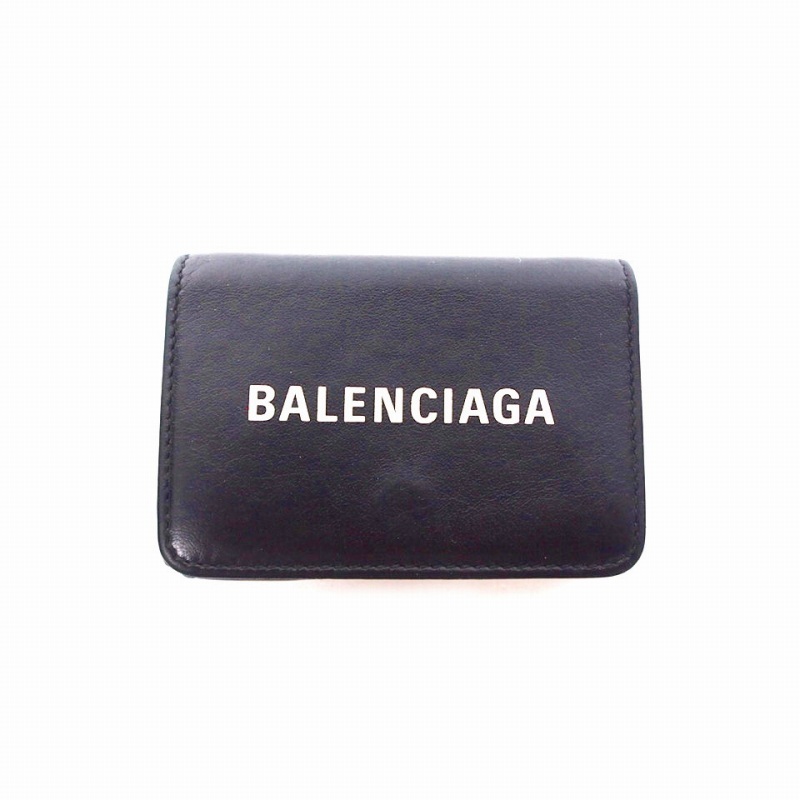 バレンシアガ BALENCIAGA エブリデイ 三つ折り財布 コインケース ブラック 黒 メンズ拍卖
