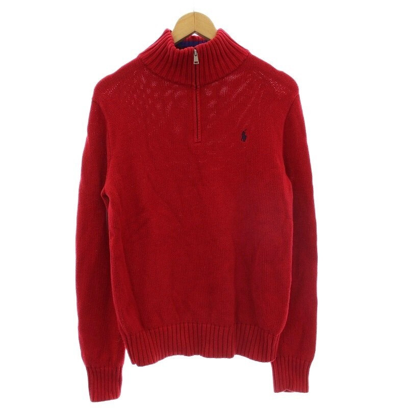 ポロ ラルフローレン POLO RALPH LAUREN キッズ ボーイズ ハーフジップ コットン ニット セーター L 赤拍卖