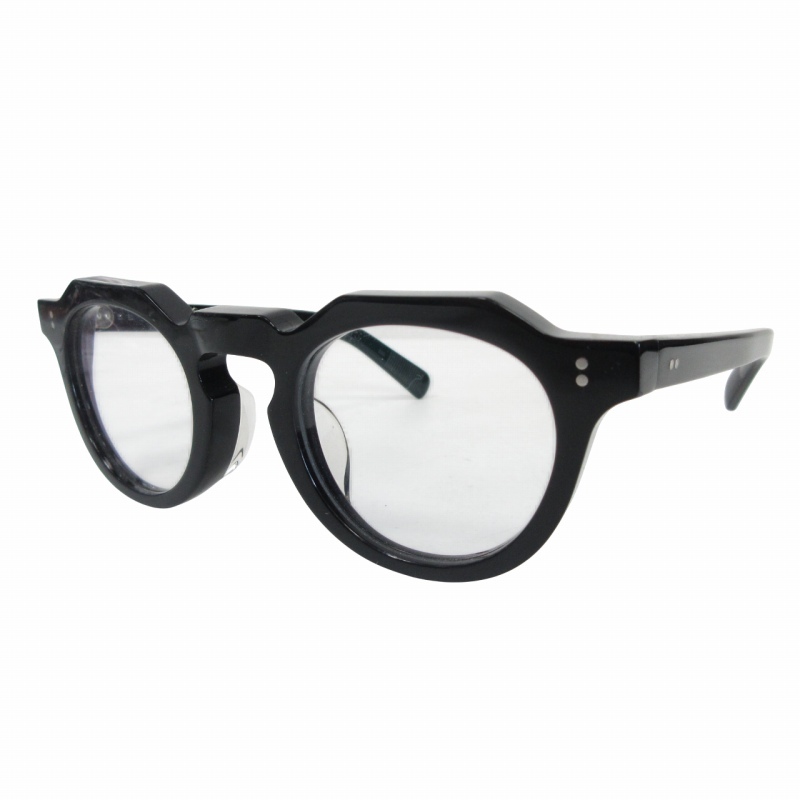 パリミキ Paris Miki Reboot 207 ボストン クラウンパント メガネ クリアレンズ ブラック 黒 46□24-142 メンズ拍卖