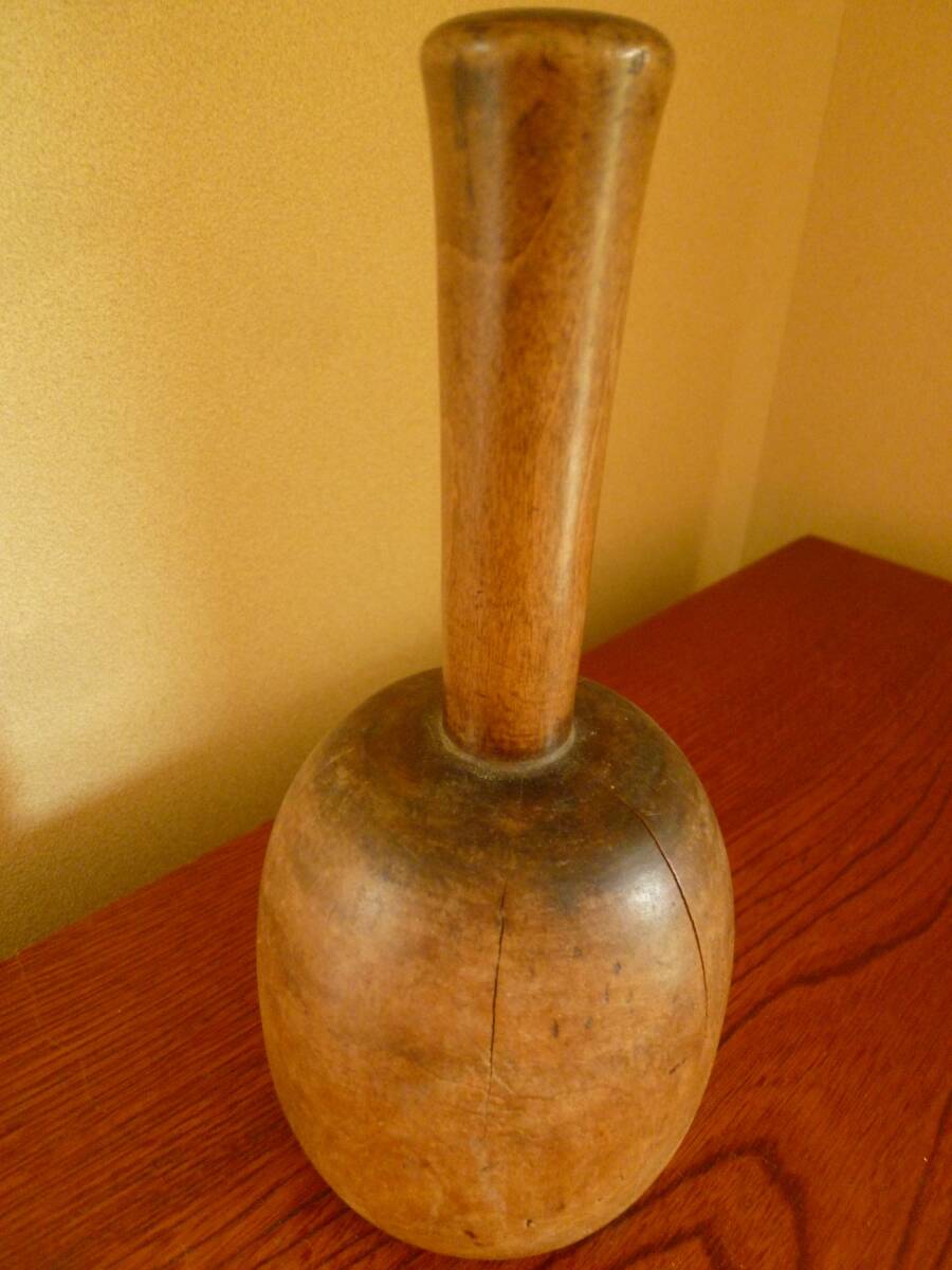 【即決・木製】時代 藁打ち 砧 きぬた 横槌 木槌 農具 天然木 木工芸 古民具 藁叩き アンティーク レトロ インテリア コレクション拍卖