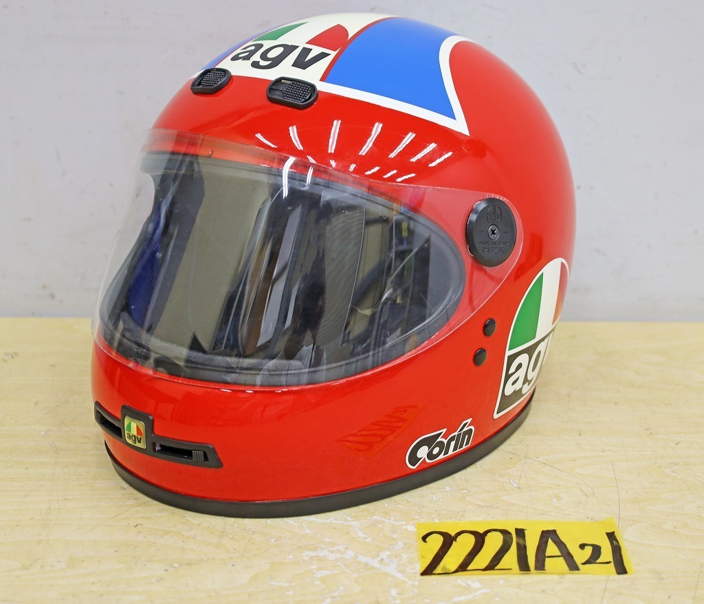2221A21 agv ヘルメット VALENZA レイモン・ロッシュ 7・3/8 60cm バイク オートバイ拍卖