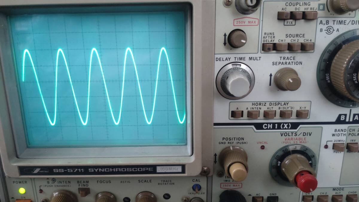 IWATSU SS-5711 100MHz 4CH SYNCHROSCOPE 岩通 シンクロスコープ オシロスコープ 岩崎通信機 【ジャンク】拍卖