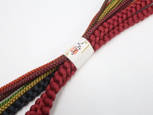 《古美術京松》和装小物 帯締め 未使用品 丸組 組紐 美品 帯締 r7w10-1891拍卖