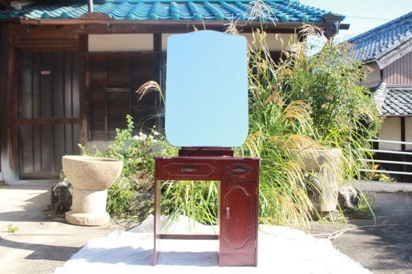 【蔵出し】★美品 家具『昭和レトロ 良い色合いのドレッサー 鏡台』★検:(初だし/化粧/化粧台/昭和/当時物)1012F拍卖