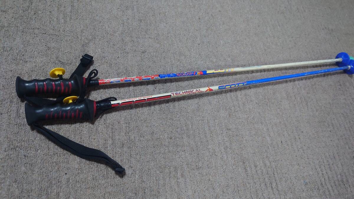 SCOTTカーボン製㎜ストック105cmくらい バスケット直径50㎜位 グリップ指を挟めるタイプ拍卖