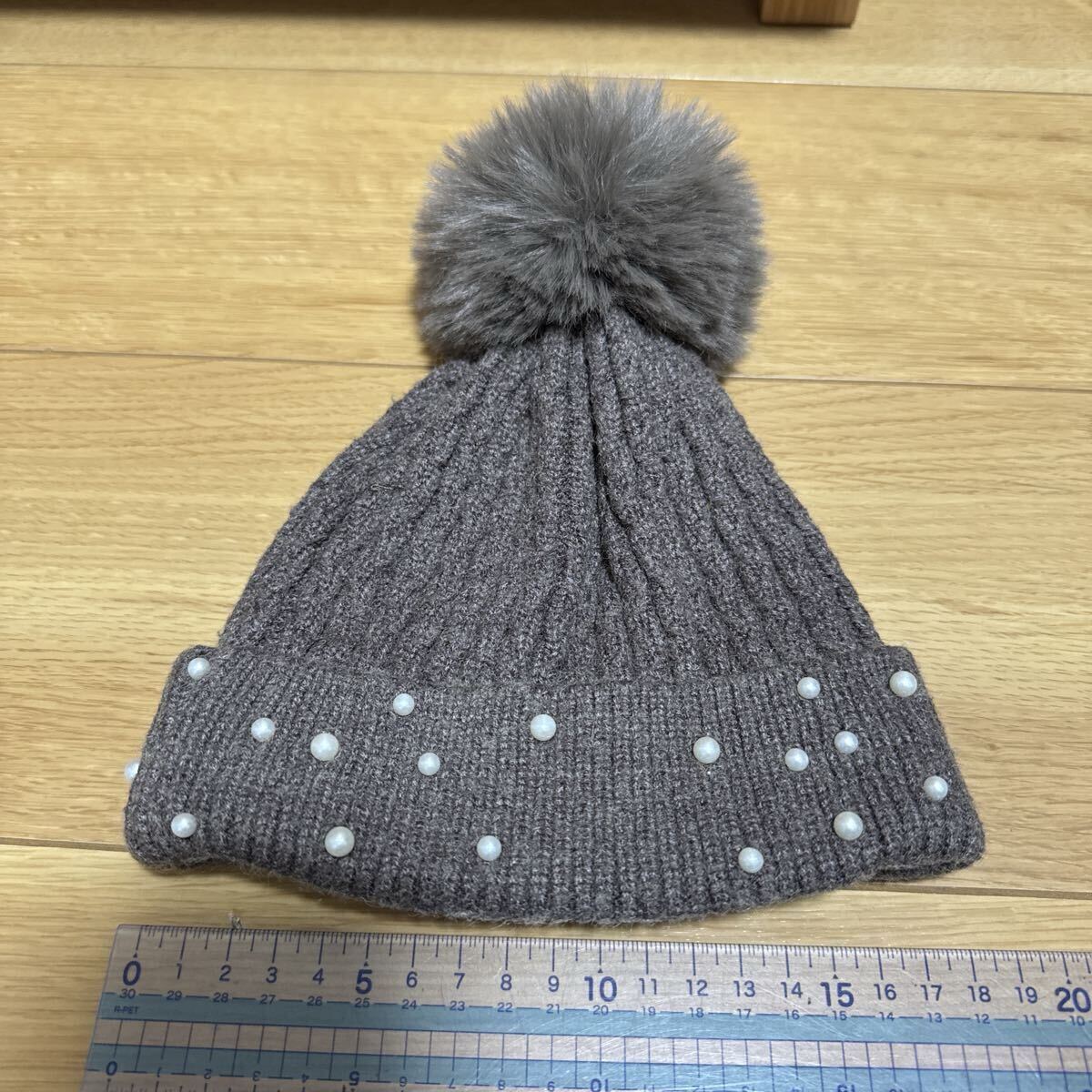 【中古】ZARA ザラ ポンポン付きニット帽子 ニットキャップ kids拍卖