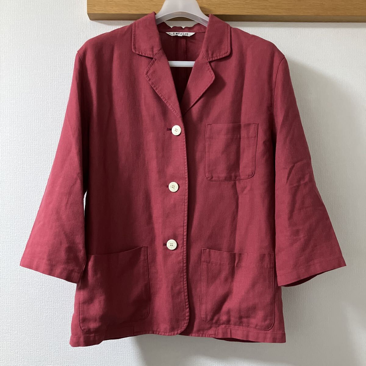 【中古】RENOWN レナウン リネン ジャケット サイズM拍卖