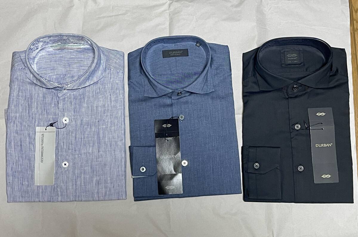 レナウン 長袖シャツ Mサイズ ダーバン2枚/スタジオバイインターメッツォ1枚 未着用品 送料無料拍卖