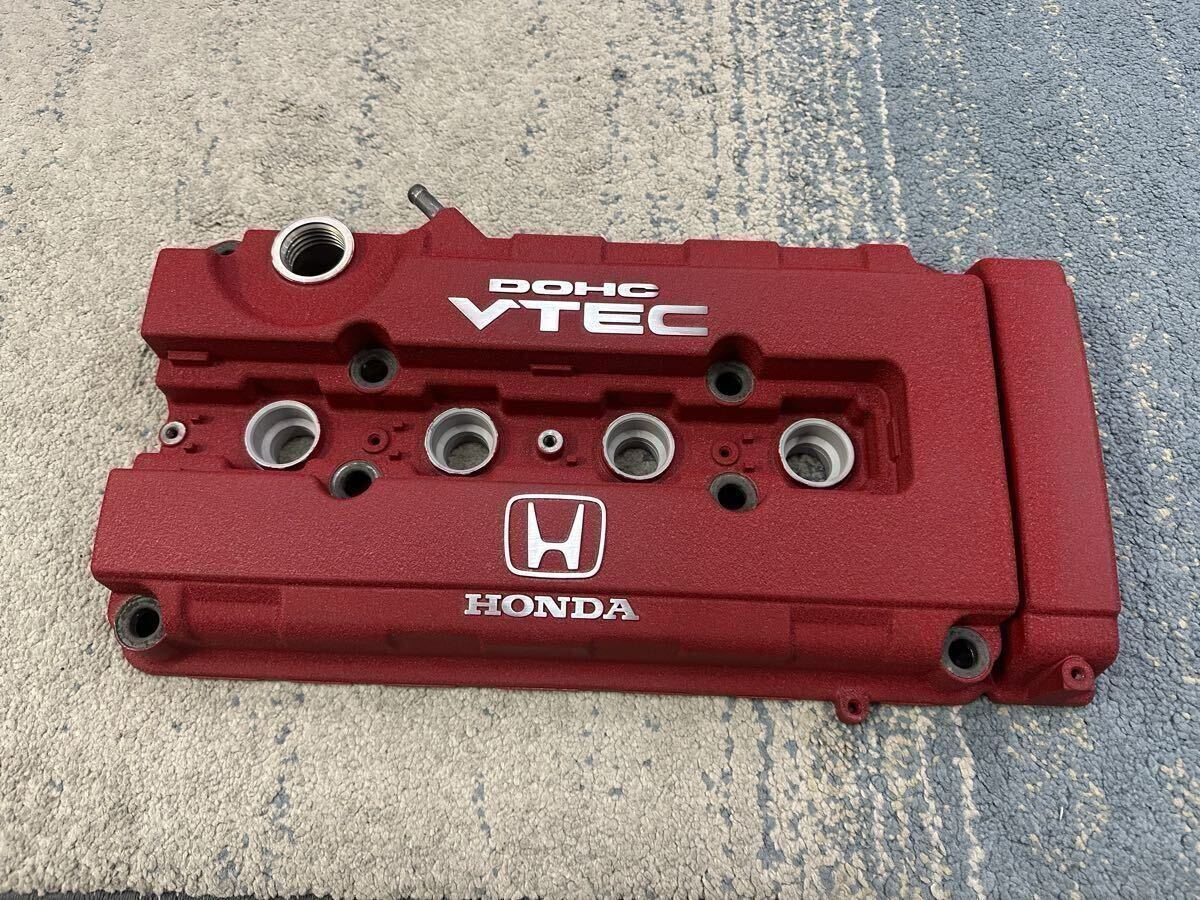 結晶塗装 赤 タペットカバー カムカバー ヘッドカバー EK9 DC2 シビック インテグラ タイプR B18C B16B拍卖
