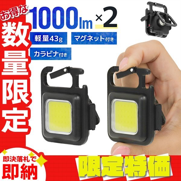 【限定セール】投光器 LED ライト 2個セット 小型 懐中電灯 ランタン 屋外 防水 充電式 COB 明るい 作業灯 ミニ スタンド 防災 軽量 照明拍卖
