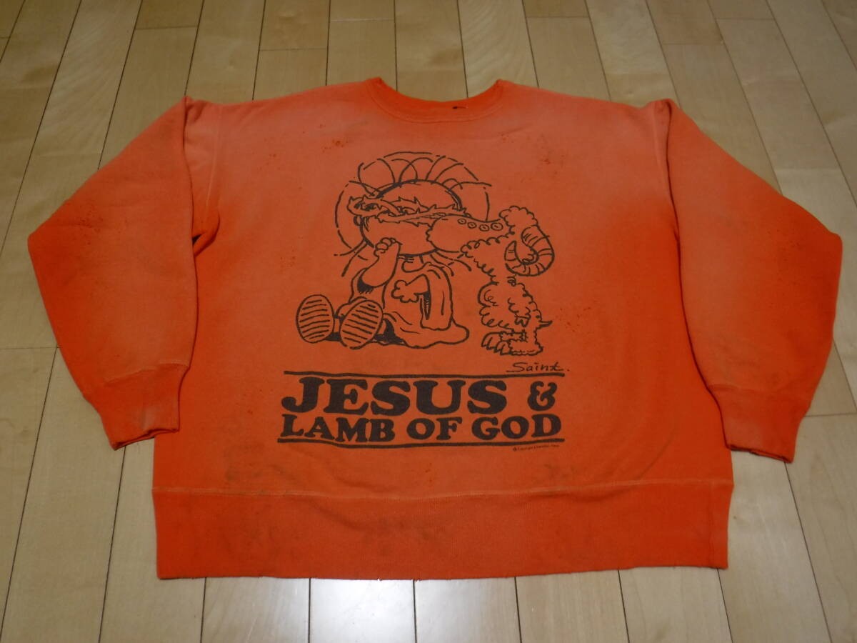 新品 SAINT MICHAEL セントマイケル SAINT Mxxxxxx トレーナー SM-YS8-0000-028 CRW SWEAT/JS & LMB サイズL 拍卖