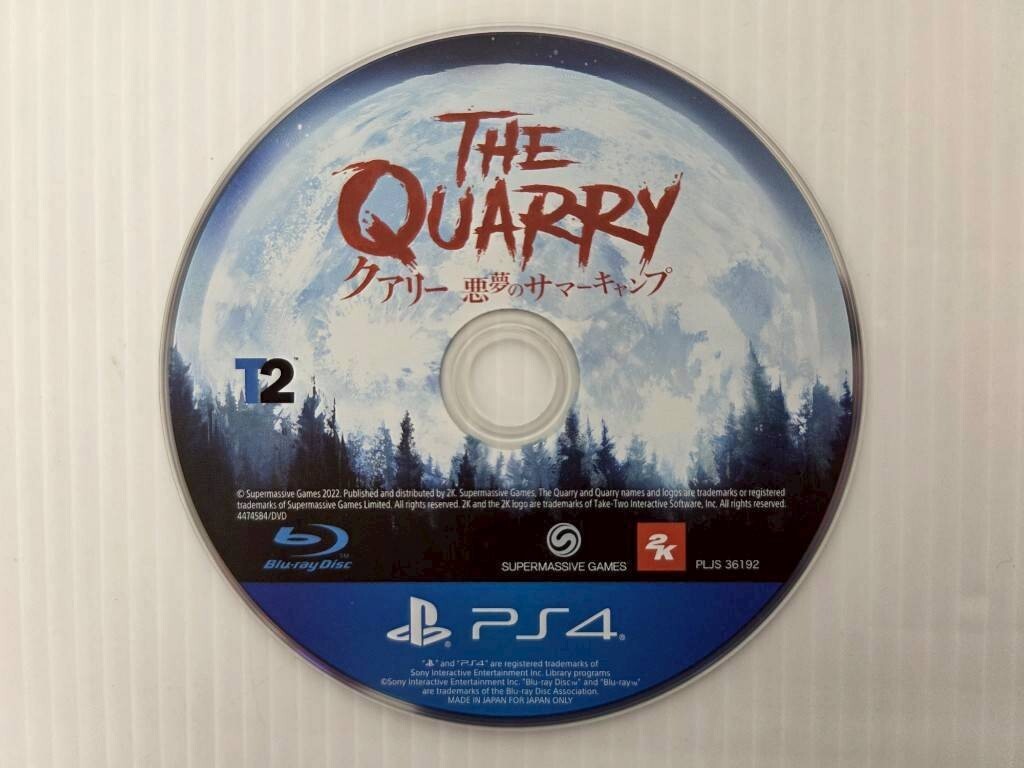 SE4356-1024-40 【中古】 PS4 ゲームソフト THE QUARRY クアリー 悪夢のサマーキャンプ ※ディスクのみ拍卖