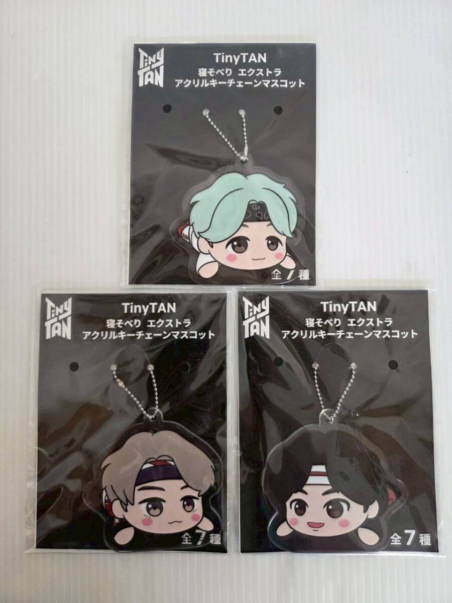 SE4309-1003-15 【未開封】 防弾少年団/BTS/TinyTAN 寝そべり エクストラ アクリルキーチェーンマスコット V(ヴィ)/Jin(ジン)/SUGA(シュガ)拍卖