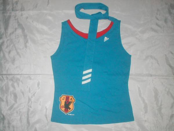 新品即決adidasアディダス 日本代表ノースリーブトップス Sサイズ ブルー 237987拍卖