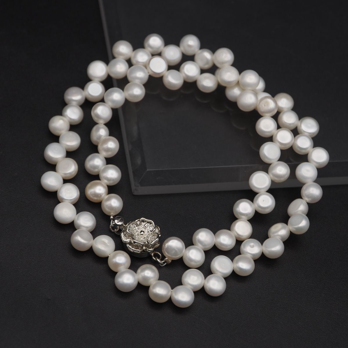 G224 淡水真珠 パール SILVER刻印 ネックレス デザイン シルバー 6月誕生石拍卖