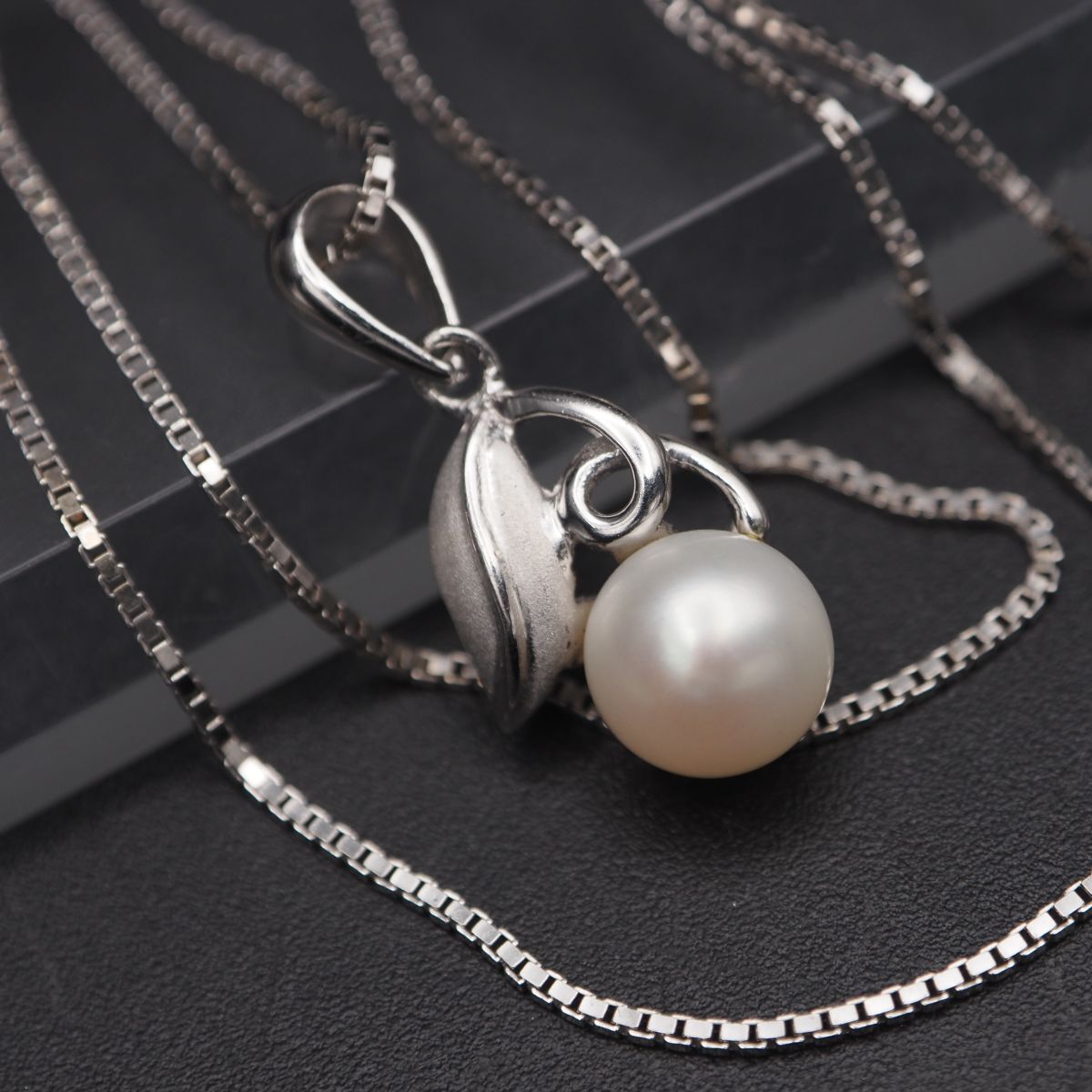 G406 淡水真珠 パール 925刻印 ペンダント ネックレス デザイン シルバー 6月誕生石拍卖