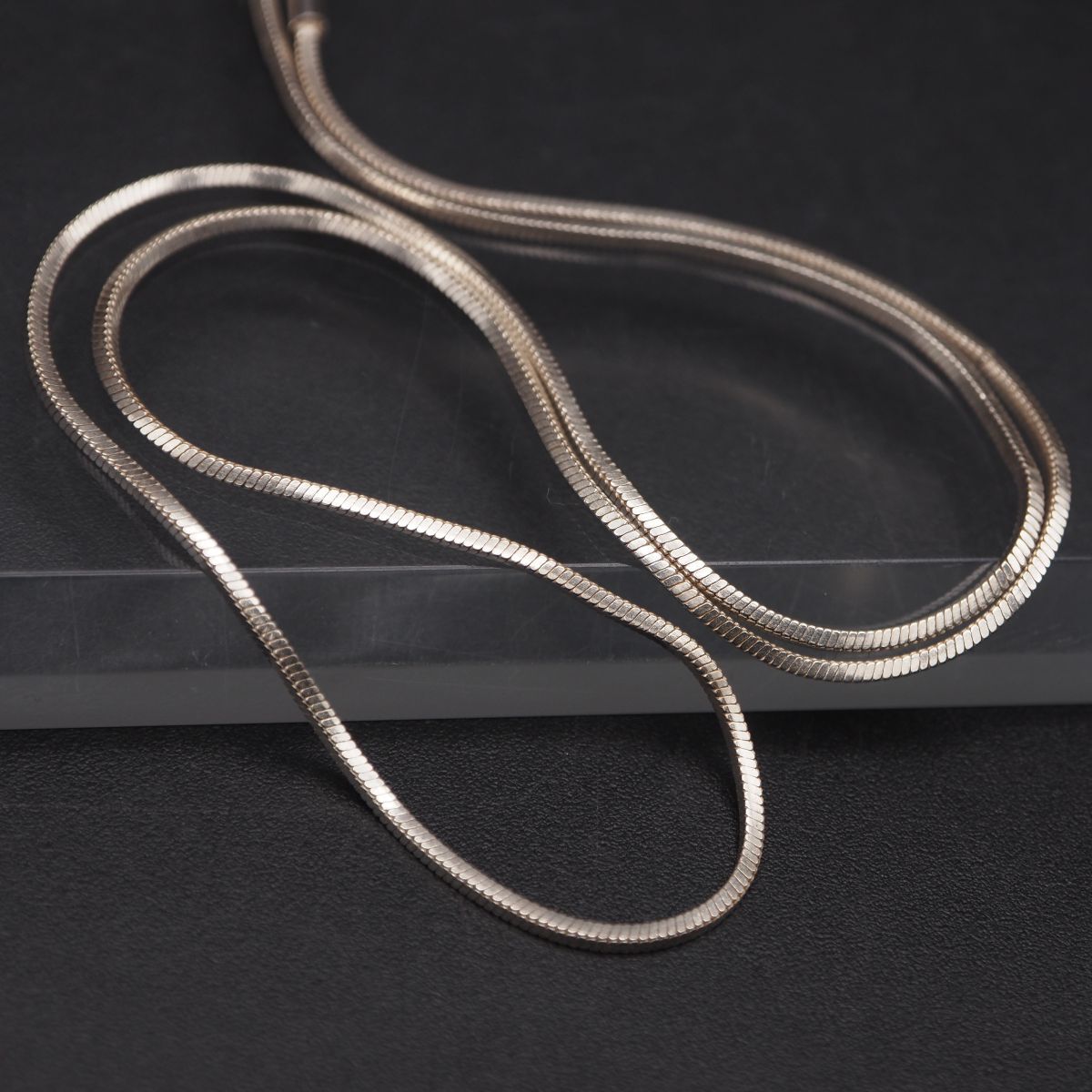 G312 ヴィンテージ 925刻印 ネックレス スネークチェーン デザイン シルバー拍卖