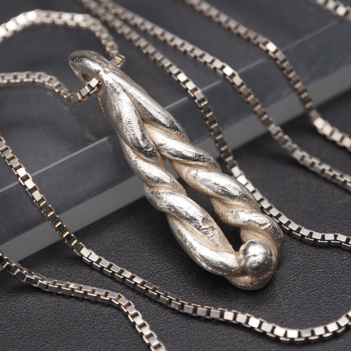 G388 ヴィンテージ SILVER925刻印 ペンダント ネックレス デザイン シルバー拍卖