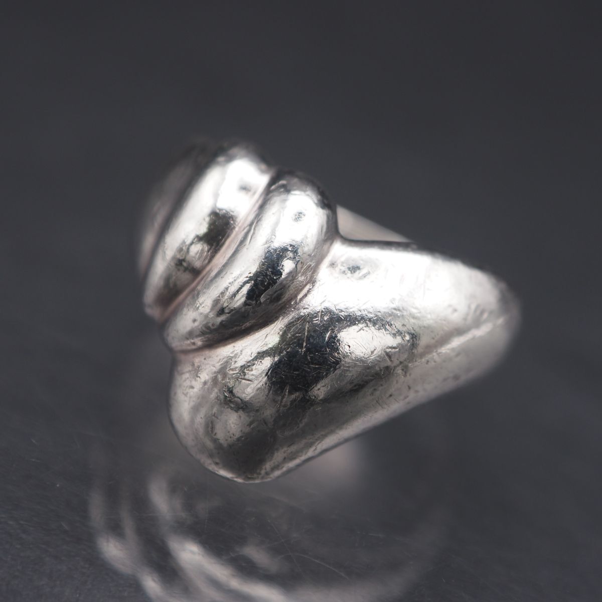 G597 ヴィンテージ SILVER925刻印 リング デザイン シルバー 指輪 8号拍卖