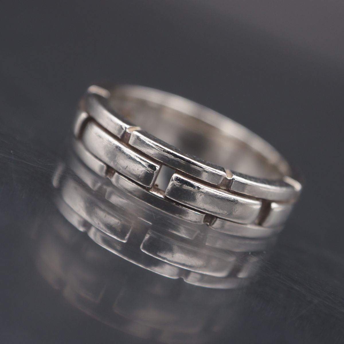 G591 ヴィンテージ SILVER刻印 リング デザイン シルバー 指輪 11号拍卖