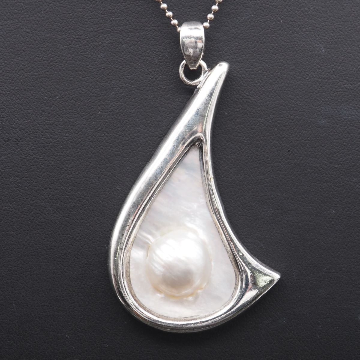 G482 マザーオブパール 真珠 ペンダント トップ 大ぶり デザイン チャーム ヘッド拍卖
