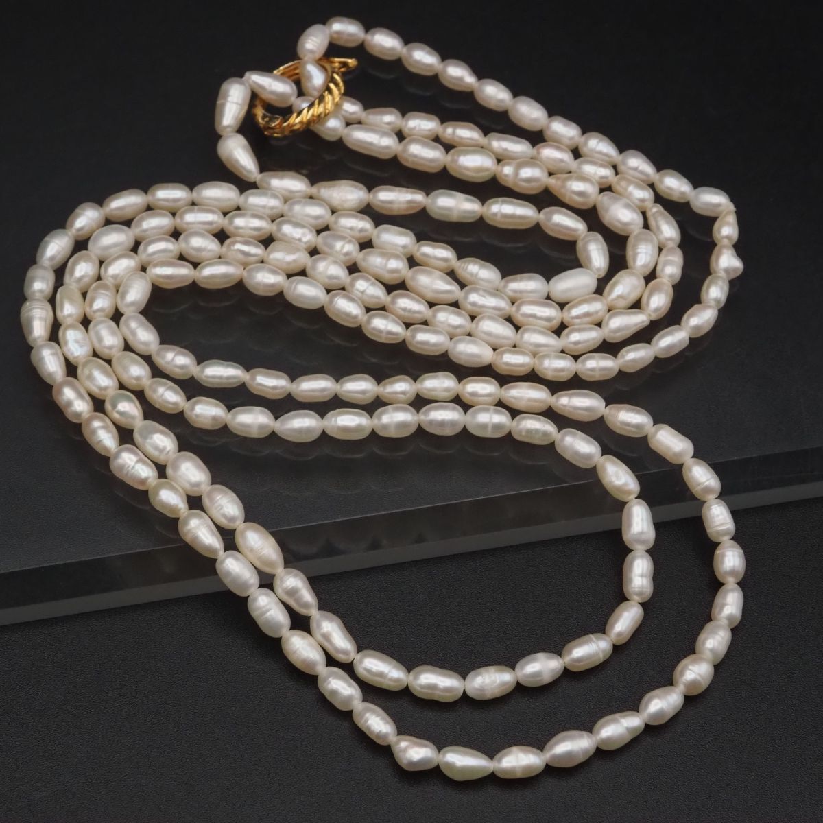 G822 淡水真珠 パール ネックレス ゴールド デザイン 6月誕生石拍卖