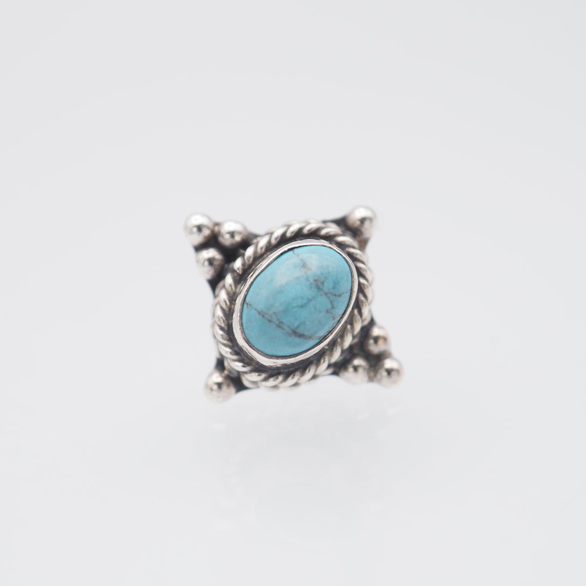 G904 ターコイズ トルコ石 ピアス 片耳のみ デザイン シルバー ヴィンテージ 12月誕生石拍卖