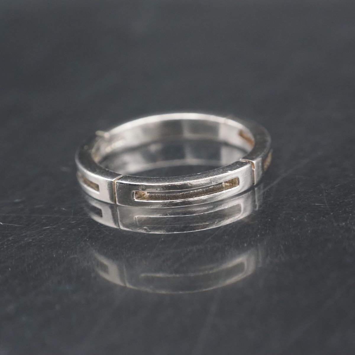 G954 ヴィンテージ SV925刻印 リング デザイン シルバー 指輪 8-9号拍卖