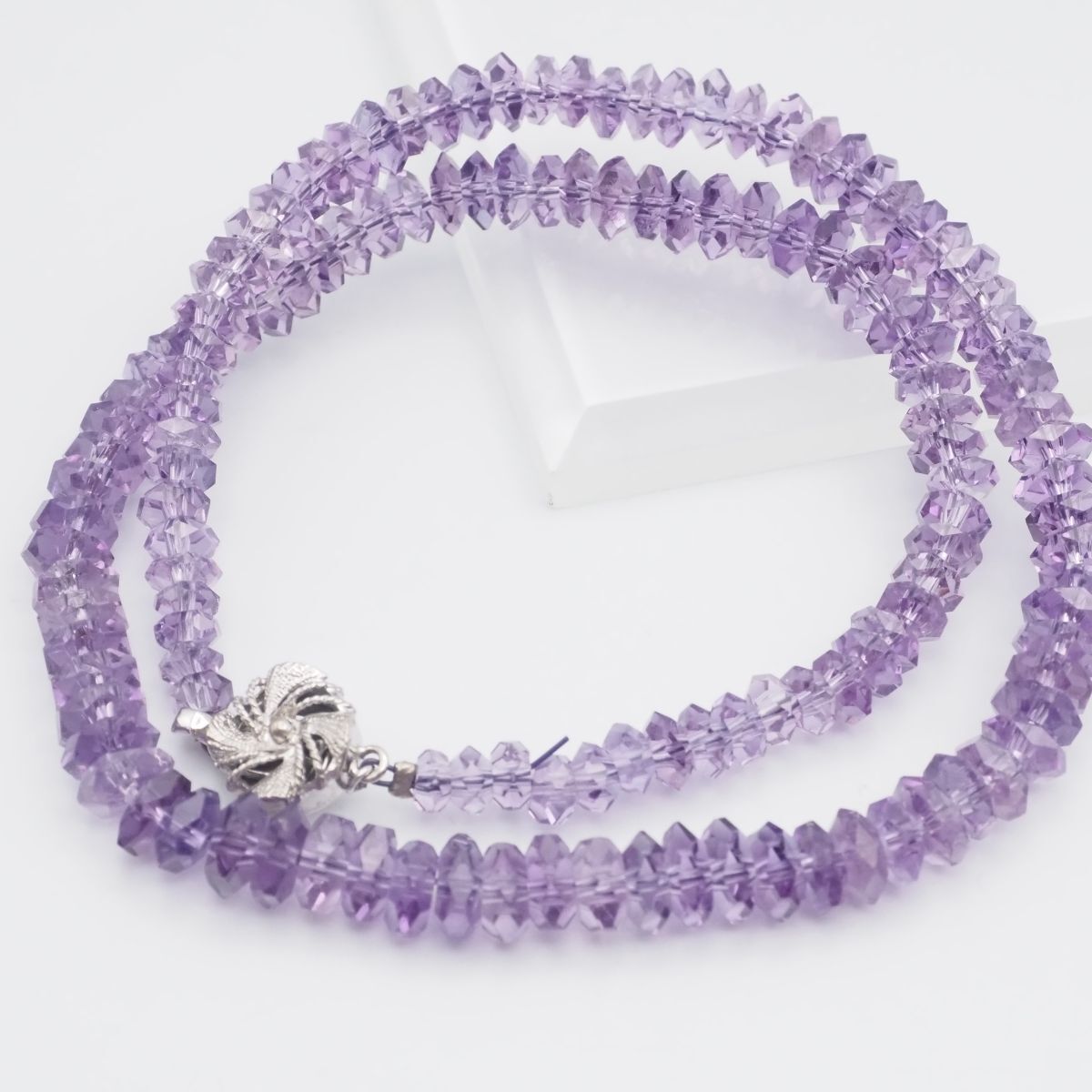 G667 アメジスト GSILVER刻印 ネックレス デザインカット シルバー 2月誕生石拍卖