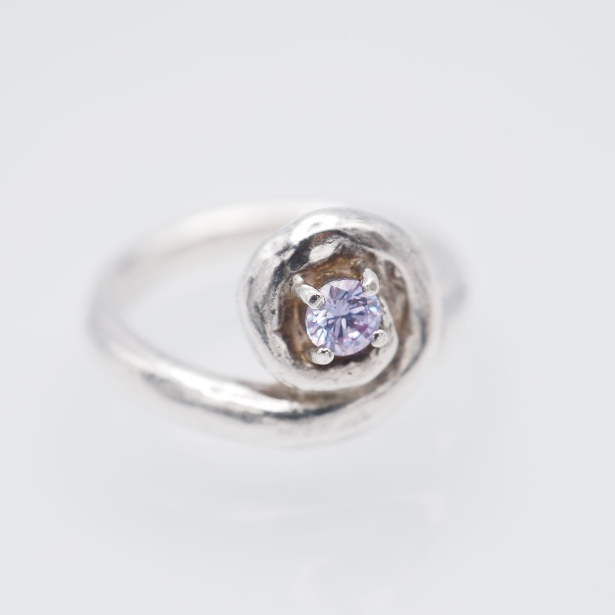 H217 ダイヤモンド風 リング デザイン シルバー 指輪 17号拍卖