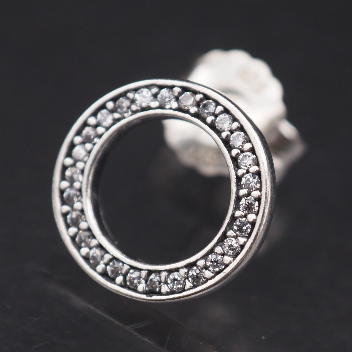 G840 ダイヤモンド風 ALE S925刻印 ピアス 片耳のみ サークル デザイン シルバー拍卖