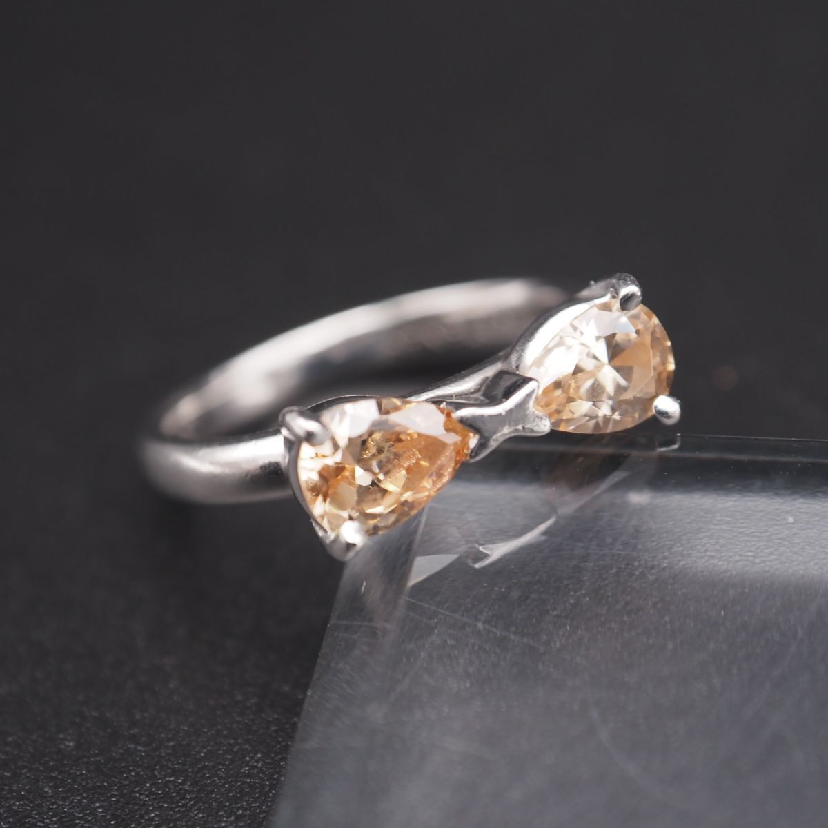 G985 シトリン SILVER925 KENBLOODRESS刻印 リング デザイン シルバー 指輪 11月誕生石 13号拍卖