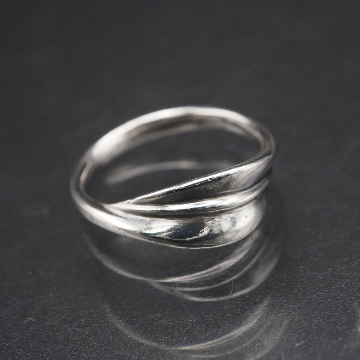 H194 4℃ ヨンドシー SILVER刻印 リング デザイン シルバー 指輪 11号拍卖