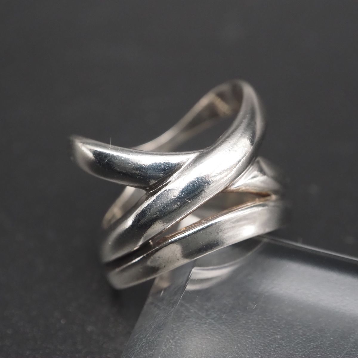 H168 ヴィンテージ SILVER刻印 リング デザイン シルバー 指輪 7号拍卖