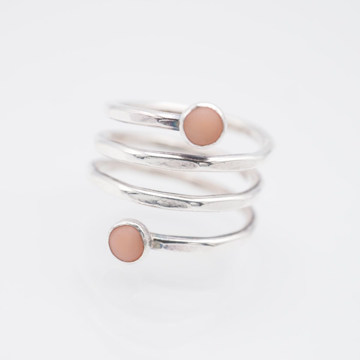 H244 ピンクストーン風 リング デザイン シルバー 指輪 8号拍卖