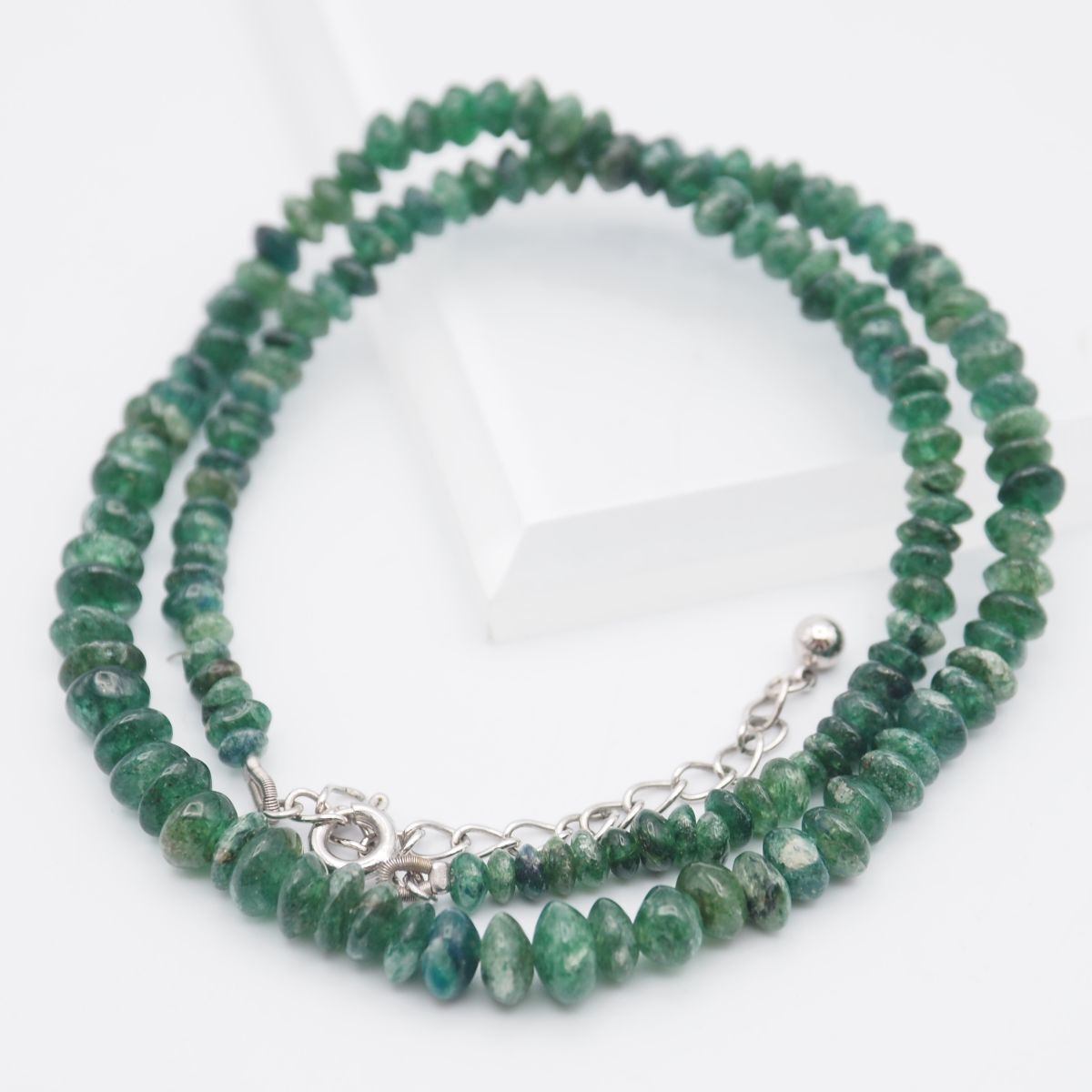 H246 グリーンストーン ネックレス デザイン シルバー拍卖